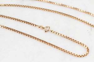 VINTAGE ITALIAN BOX LINK CHAIN 9ct GOLD