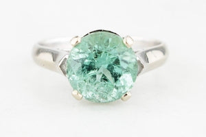 VINTAGE 3ct GREEN TOURMALINE RING IN 14ct GOLD