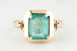 VINTAGE EMERALD RING 18ct GOLD