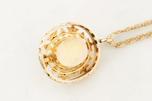 ANTIQUE VICTORIAN c1880 DIAMOND GARNET & SEED PEARL PENDANT 9ct GOLD