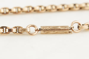 ANTIQUE VICTORIAN/EDWARDIAN 9ct FANCY LINK CHAIN