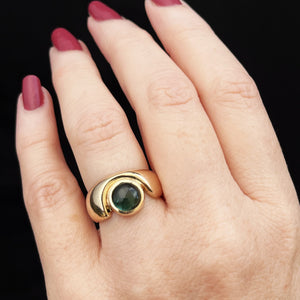 RETRO TOURMALINE RING BY JENS HANSEN 9ct GOLD