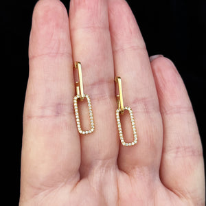 MODERN DIAMOND EARRINGS 18ct GOLD