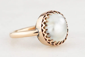 ANTIQUE VICTORIAN PEARL RING 15ct GOLD