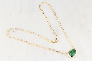 BESPOKE 12ct TOURMALINE NECKLACE 14ct YELLOW GOLD