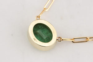 BESPOKE 12ct TOURMALINE NECKLACE 14ct YELLOW GOLD