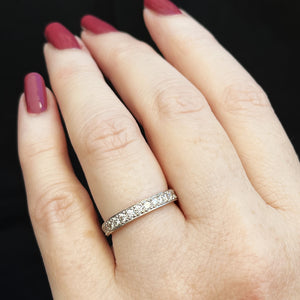 VINTAGE .90ct DIAMOND FULL ETERNITY RING 10ct GOLD