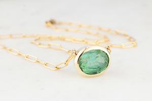 BESPOKE 12ct TOURMALINE NECKLACE 14ct YELLOW GOLD