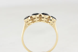 BESPOKE FOUR-STONE SAPPHIRE RING 14ct GOLD