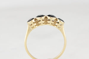 BESPOKE FOUR-STONE SAPPHIRE RING 14ct GOLD