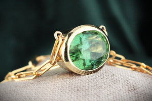 BESPOKE 12ct TOURMALINE NECKLACE 14ct YELLOW GOLD