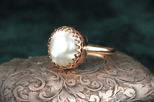 ANTIQUE VICTORIAN PEARL RING 15ct GOLD