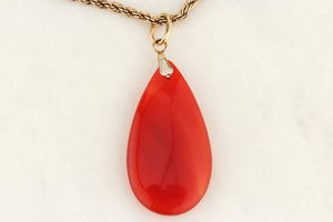 VINTAGE CARNELIAN PENDANT 9ct GOLD