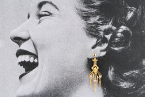 ANTIQUE ETRUSCAN REVIVAL PEARL EARRINGS 18ct GOLD