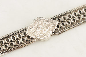 ANTIQUE VICTORIAN c1880 SILVER ALBERTINA BRACELET