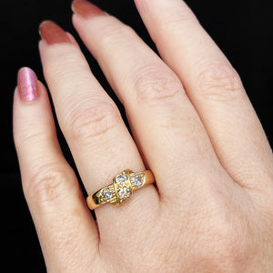 VINTAGE OLD CUT DIAMOND RING 18ct GOLD