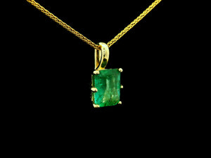 CUSTOM 2.75ct ZAMBIAN EMERALD PENDANT 10ct GOLD