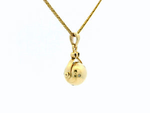 ANTIQUE EDWARDIAN DIAMOND SPINNING GLOBE PENDANT 9ct GOLD