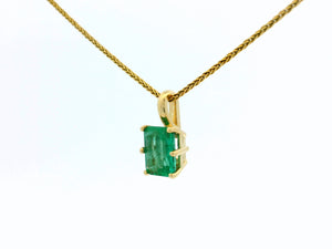 CUSTOM 2.75ct ZAMBIAN EMERALD PENDANT 10ct GOLD