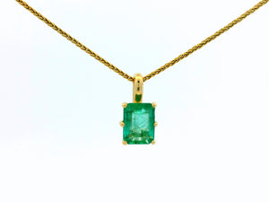 CUSTOM 2.75ct ZAMBIAN EMERALD PENDANT 10ct GOLD