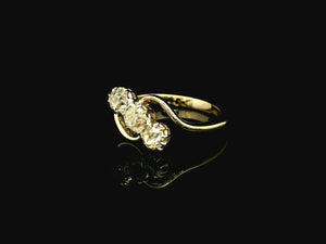 ANTIQUE .80ct DIAMOND TRILOGY RING 18ct GOLD