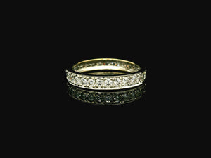 VINTAGE .90ct DIAMOND FULL ETERNITY RING 10ct GOLD