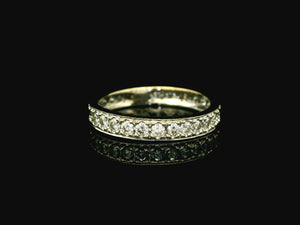 VINTAGE .90ct DIAMOND FULL ETERNITY RING 10ct GOLD
