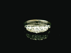 ANTIQUE EDWARDIAN FIVE STONE DIAMOND RING 18ct GOLD