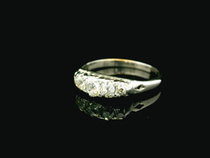 ANTIQUE EDWARDIAN FIVE STONE DIAMOND RING 18ct GOLD