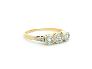 ANTIQUE EDWARDIAN DIAMOND TRILOGY 18ct GOLD & PLATINUM
