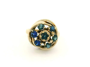 MID-CENTURY SAPPHIRE RING 14CT GOLD