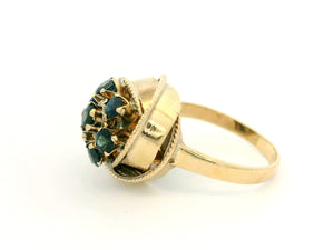 MID-CENTURY SAPPHIRE RING 14CT GOLD