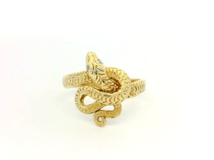 ANTIQUE EDWARDIAN DIAMOND SNAKE RING 9CT GOLD