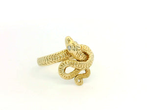 ANTIQUE EDWARDIAN DIAMOND SNAKE RING 9CT GOLD