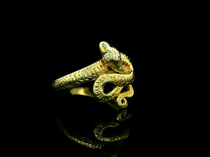 ANTIQUE EDWARDIAN DIAMOND SNAKE RING 9CT GOLD