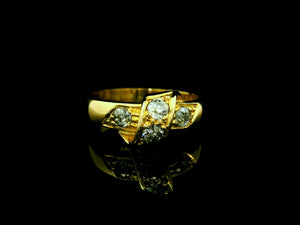 VINTAGE OLD CUT DIAMOND RING 18ct GOLD
