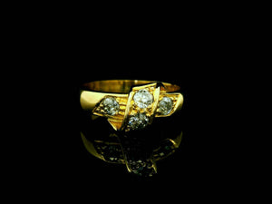VINTAGE OLD CUT DIAMOND RING 18ct GOLD