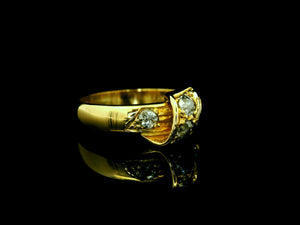 VINTAGE OLD CUT DIAMOND RING 18ct GOLD