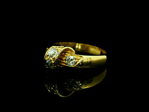VINTAGE OLD CUT DIAMOND RING 18ct GOLD