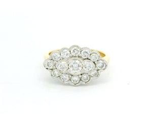 LATE ART DECO 1.19ct DIAMOND RING 18ct GOLD