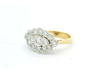 LATE ART DECO 1.19ct DIAMOND RING 18ct GOLD