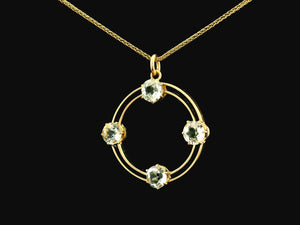 ANTIQUE AUSTRALIAN AQUAMARINE PENDANT 15ct GOLD