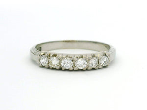 VINTAGE c1930 DIAMOND HALF HOOP 18ct GOLD