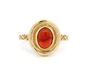 ANTIQUE EDWARDIAN GARNET RING 9ct GOLD
