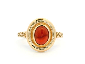 ANTIQUE EDWARDIAN GARNET RING 9ct GOLD