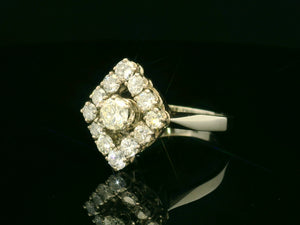 VINTAGE ART DECO 1.36ct DIAMOND RING 18ct GOLD