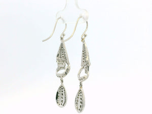 CONTEMPORARY DIAMOND EARRINGS 14ct WHITE GOLD