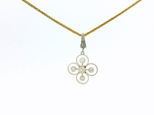 ANTIQUE DIAMOND PENDANT 15ct GOLD