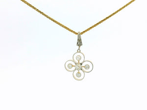 ANTIQUE DIAMOND PENDANT 15ct GOLD