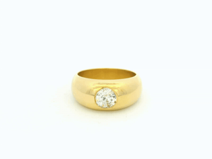 CUSTOM .80ct OLD EUROPEAN CUT DIAMOND RING 18ct YELLOW GOLD